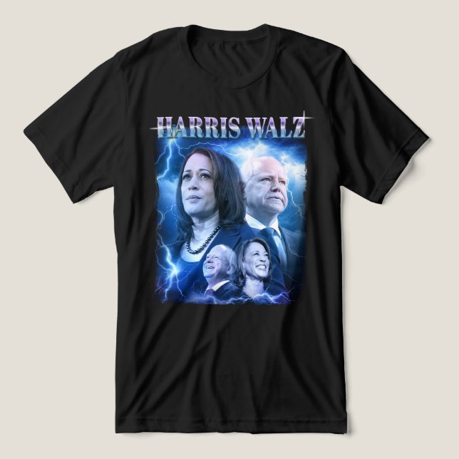 Camiseta Harris Walz Retro 90s Estilo (Design frontal)