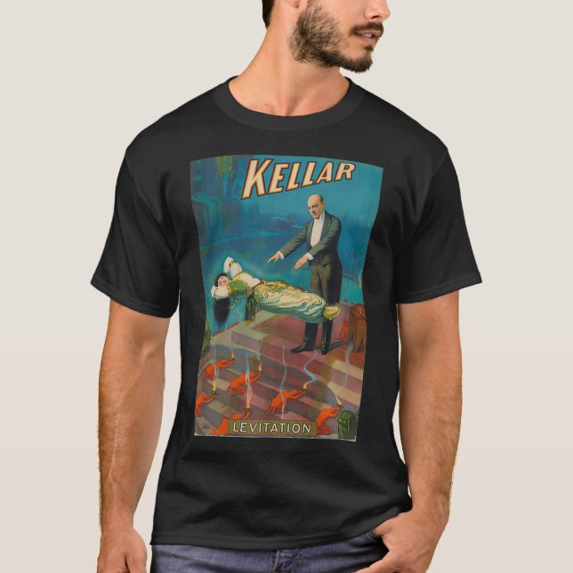 Camiseta Harry Kellar Levitation Magic Trick Premium (Frente)
