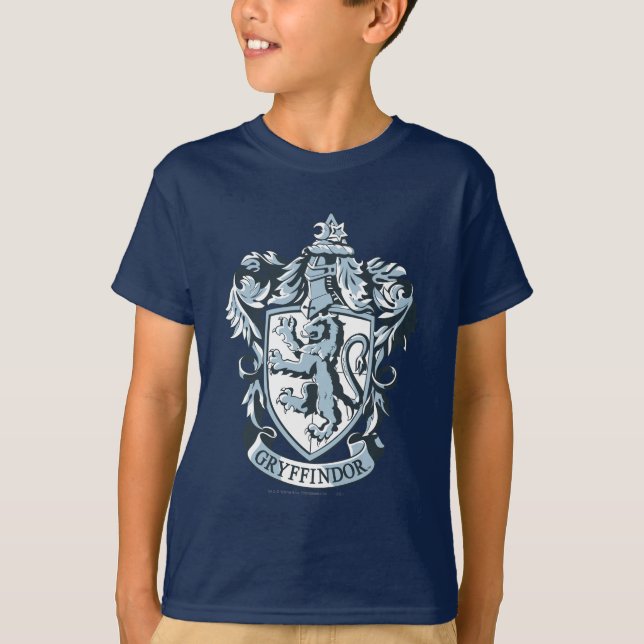 Camiseta Harry Potter | Brasão da Grifinória Azul (Frente)