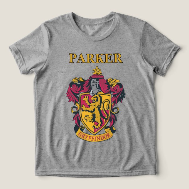 Camiseta Harry Potter | Brasão de Gryffindor Dourado e Verm (Design frontal)