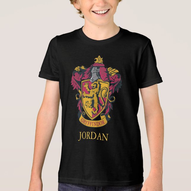 Camiseta Harry Potter | Brasão de Gryffindor Dourado e Verm (Frente)