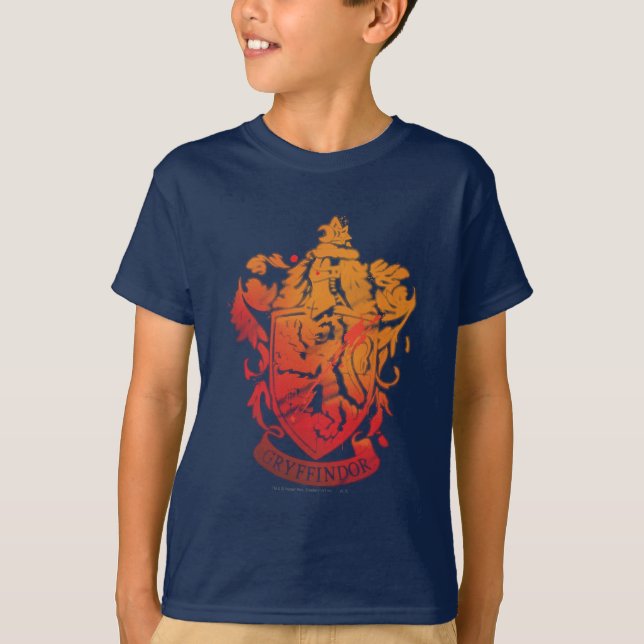 Camiseta Harry Potter | Brasão de Gryffindor - Salpicado (Frente)