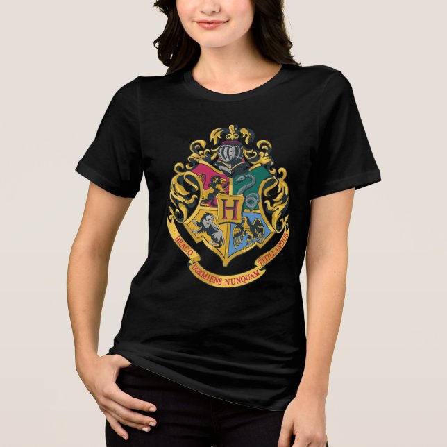 Camiseta Harry Potter | Brasão de Hogwarts - Cor Completa (Frente)