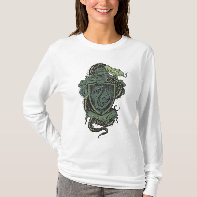 Camiseta Harry Potter | Brasão de Slytherin (Frente)