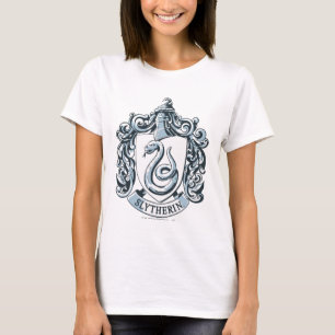 Camiseta Harry Potter   Brasão de Slytherin - Azul Gelo