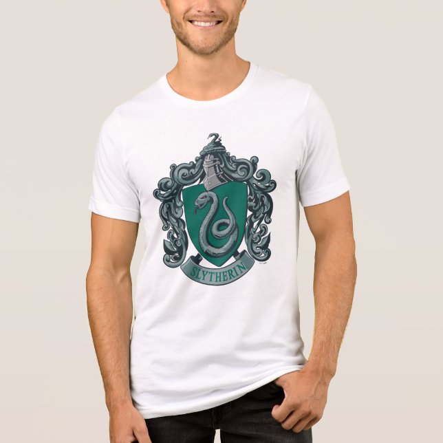 Camiseta Harry Potter | Brasão de Slytherin Verde (Frente)