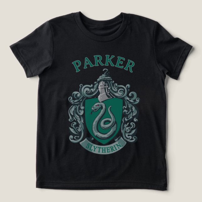 Camiseta Harry Potter | Brasão de Slytherin Verde (Design frontal)