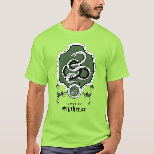 Camiseta HARRY POTTER™ | Desenho Delicado SLYTHERIN™ Crest (Frente)