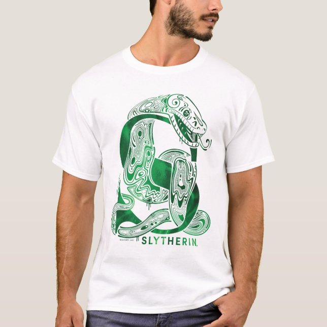 Camiseta Harry Potter | Gráfico Aguamenti SLYTHERIN™ (Frente)