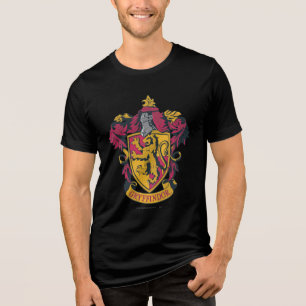 Camiseta Harry Potter Gryffindor Crest Dourado e Vermelho
