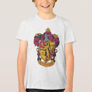 Camiseta Harry Potter Gryffindor Crest Dourado e Vermelho