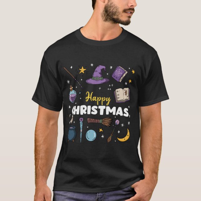 Camiseta Harry Potter Happy Christmas_ Hedwig_ Ouro Snitc (Frente)