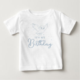 Camiseta Harry Potter Hedwig Azul Aniversário Mágico