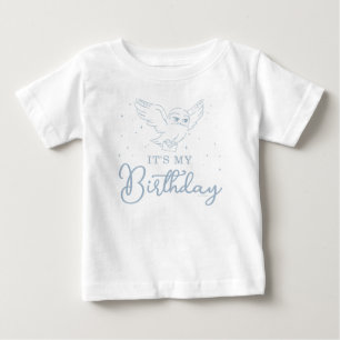 Camiseta Harry Potter Hedwig Azul Aniversário Mágico