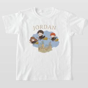 Camiseta HARRY POTTER™, Hermione e Ron Voam Sobre HOGWARTS™