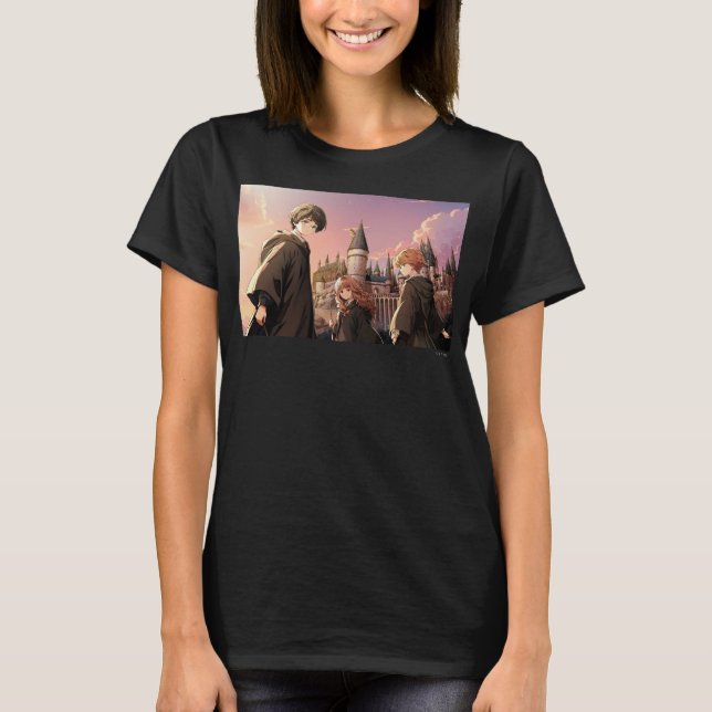 Camiseta HARRY POTTER™ Hermione & Ron HOGWARTS™ Cena de Ani (Frente)