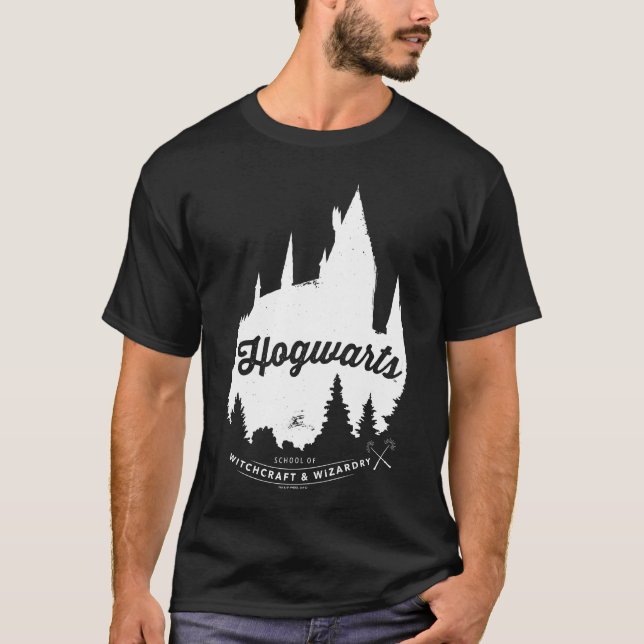 Camiseta Harry Potter | HOGWARTS™ Castle Typografia (Frente)