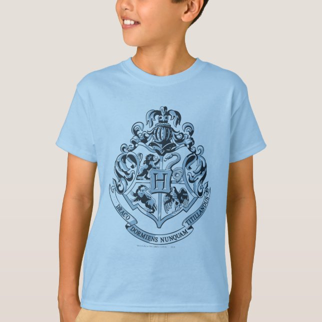 Camiseta Harry Potter| Hogwarts Crest - Azul (Frente)