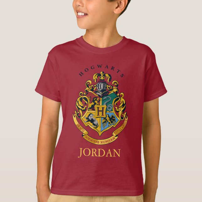 Camiseta Harry Potter | Hogwarts Crest - Full Color (Frente)