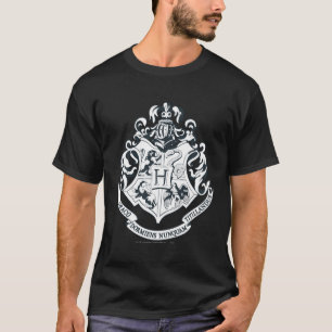 Camiseta Harry Potter  Hogwarts Crest - Preto e Branco