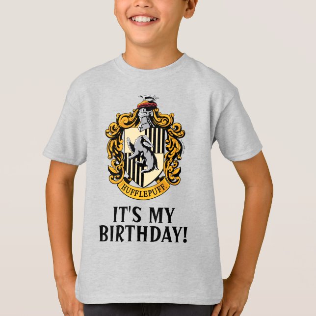 Camiseta Harry Potter | Hufflepuff - É o meu aniversário (Frente)