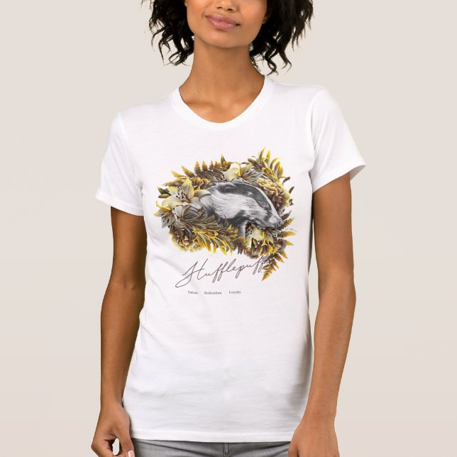 Camiseta HARRY POTTER™ HUFFLEPUFF™ Gráfico Floral (Frente)