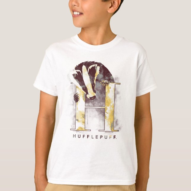 Camiseta Harry Potter | HUFFLUFF™ Badger Watercolor (Frente)