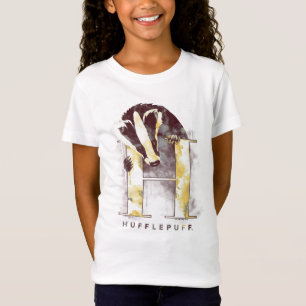 Camiseta Harry Potter   HUFFLUFF™ Badger Watercolor