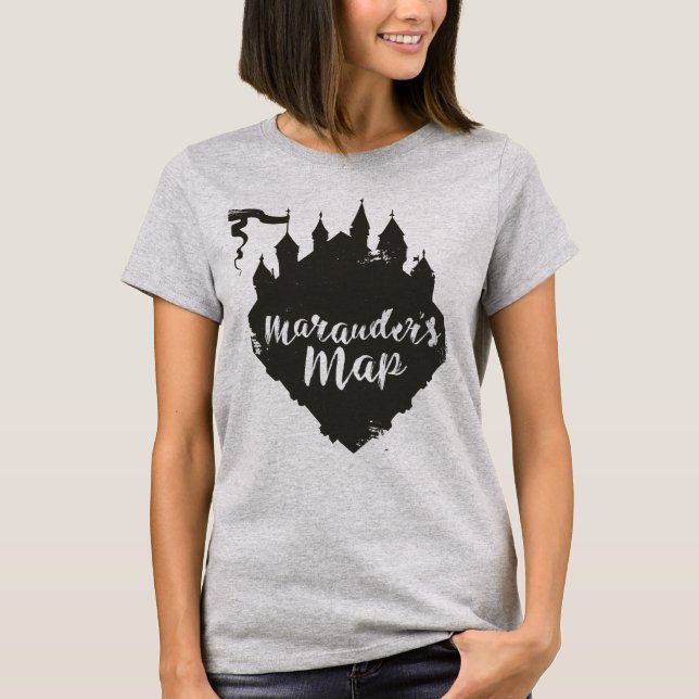 Camiseta Harry Potter | Mapa do castelo HOGWARTS™ Marauder (Frente)
