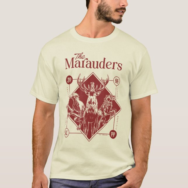 Camiseta HARRY POTTER™ O Gráfico Marauders Animagus (Frente)