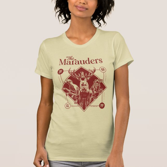Camiseta HARRY POTTER™ O Gráfico Marauders Animagus (Frente)