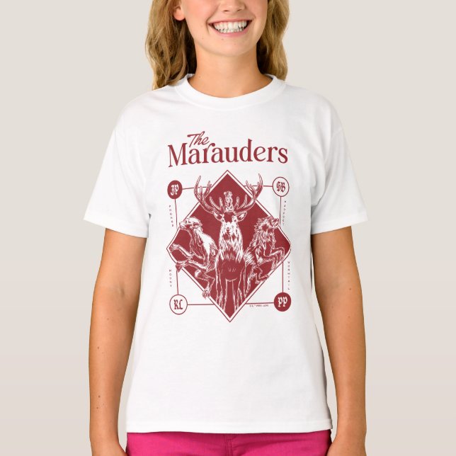 Camiseta HARRY POTTER™ O Gráfico Marauders Animagus (Frente)