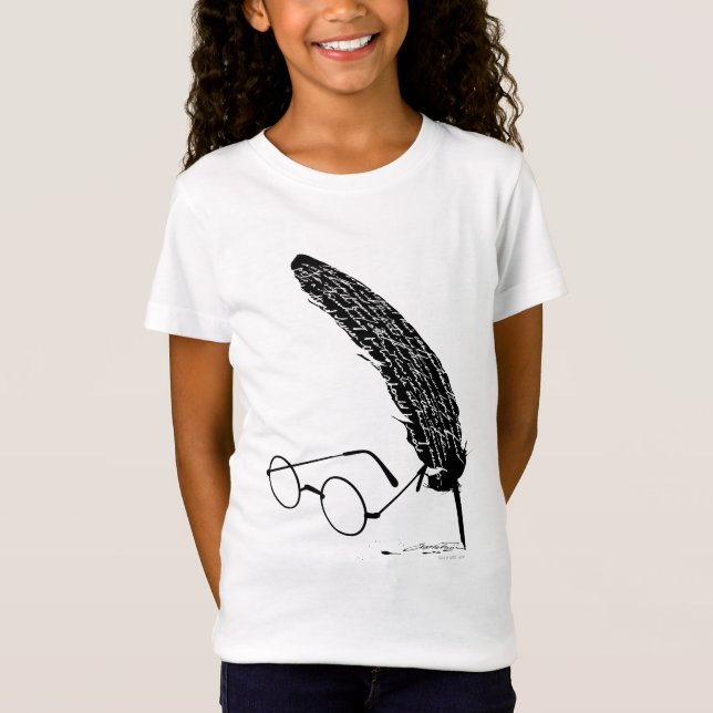 Camiseta Harry Potter | Óculos e Pena (Frente)
