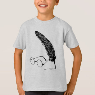 Camiseta Harry Potter   Óculos e Pena
