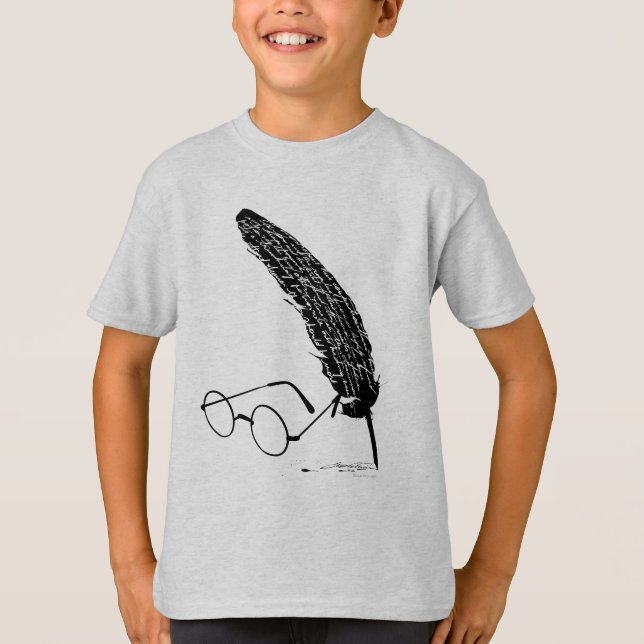 Camiseta Harry Potter | Óculos e Pena (Frente)