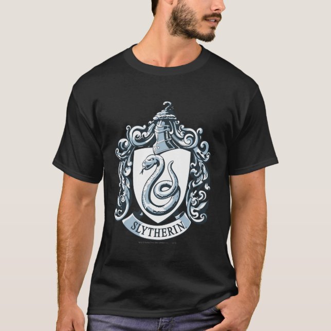 Camiseta Harry Potter | Paixão De Slytherina - Azul De Gelo (Frente)
