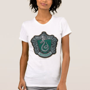 Camiseta Harry Potter   Retro Brasão Poderoso de Slytherin