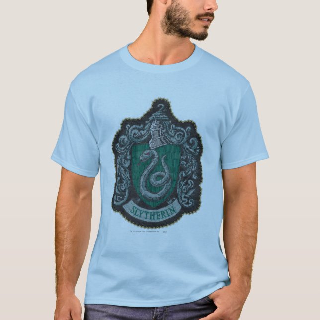 Camiseta Harry Potter | Retro Mighty Slytherin Crest (Frente)