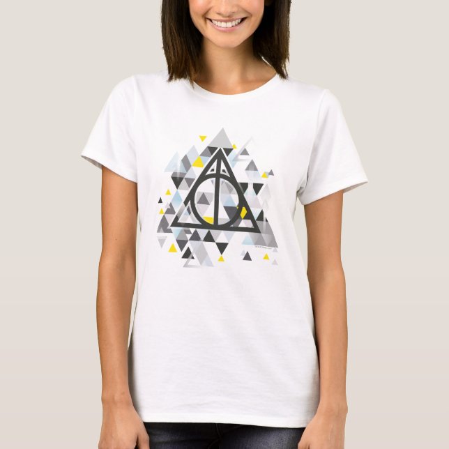 Camiseta Harry Potter | Símbolo Geométrico das Relíquias da (Frente)