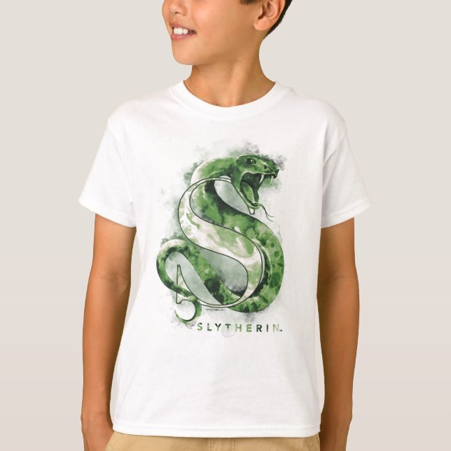 Camiseta Harry Potter | SLYTHERIN™ Cobra Watercolor (Frente)