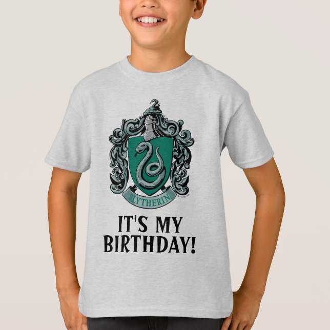 Camiseta Harry Potter | Slytherin - É o meu aniversário (Frente)