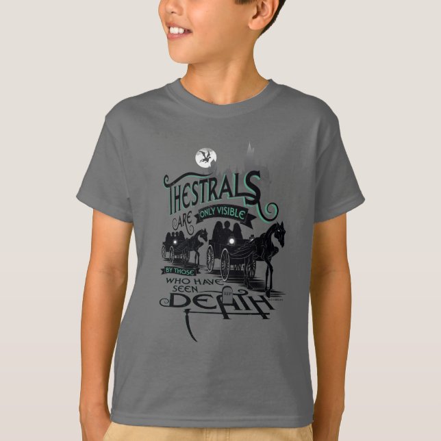 Camiseta Harry Potter | Thestrals Tipografia Gráfico (Frente)