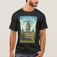 Hartford Connecticut Viagem Arte Vintage
