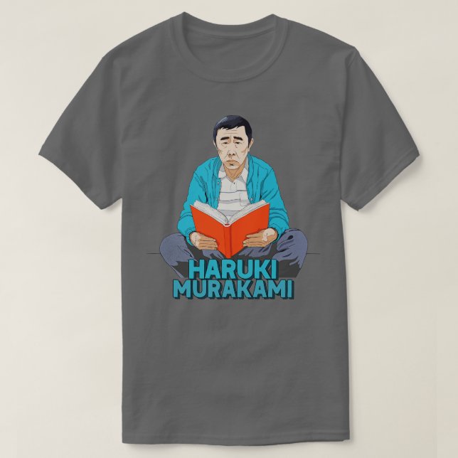 Camiseta Haruki Murakami Retro Fan Art Design 1 (Frente do Design)