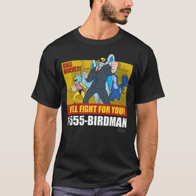 Camiseta Harvey Birdman, Attorney at Law Birdman Ad (Frente)