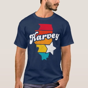 Camiseta Harvey Illinois Vintage angustiou Souvenir 2