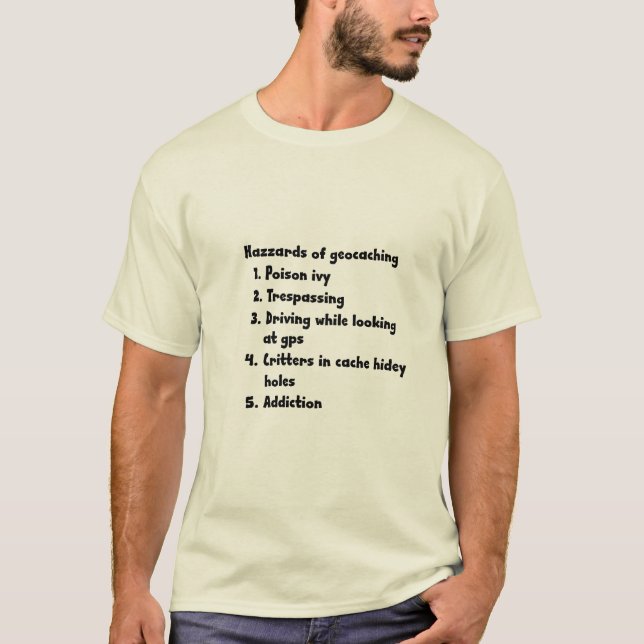 Camiseta Hasards de geocaching (Frente)