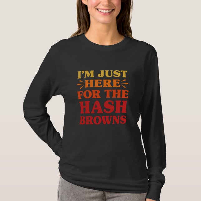 Camiseta Hash Browns I Love Hash Browne Engraçado Comida Ha (Frente)