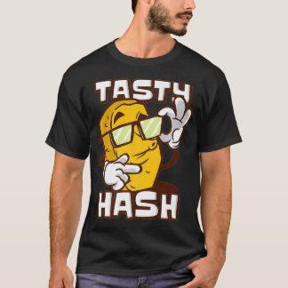 Camiseta Hash Sorridente Provoca Comida Café da Manhã Hash 