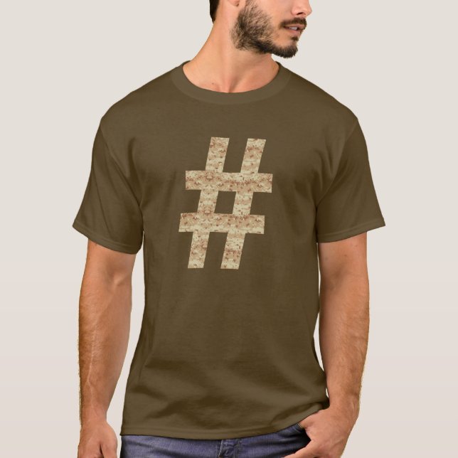 Camiseta Hashtag Camouflage (Frente)